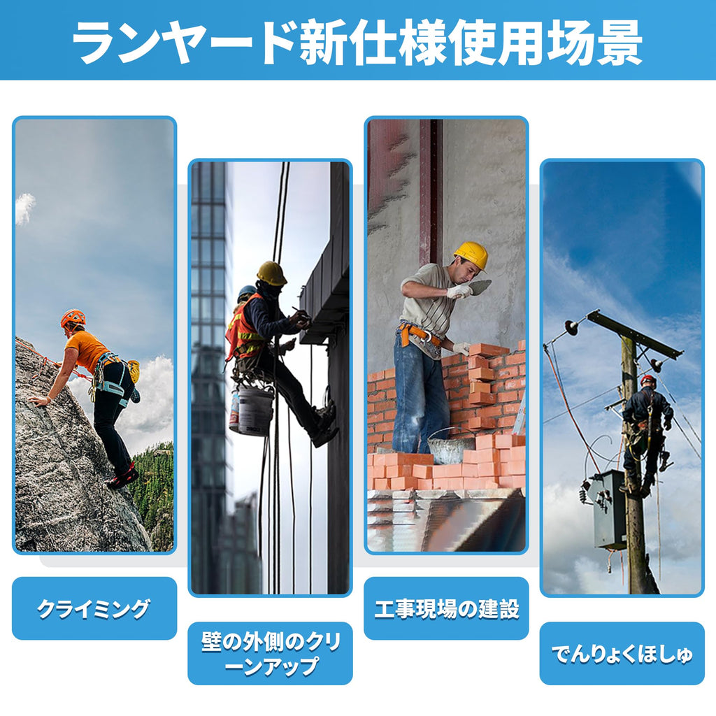ランヤード 巻き取り式ランヤード 安全帯 墜落制止用器具 新規格 巻取器タイプ1型 フルハーネス型/胴ベルト型兼用 対応 軽量フルハーネス 1号ロープタイプ フルハーネスタイプ/ベルトタイプ ユニバーサル対応 安全帯 高所作業