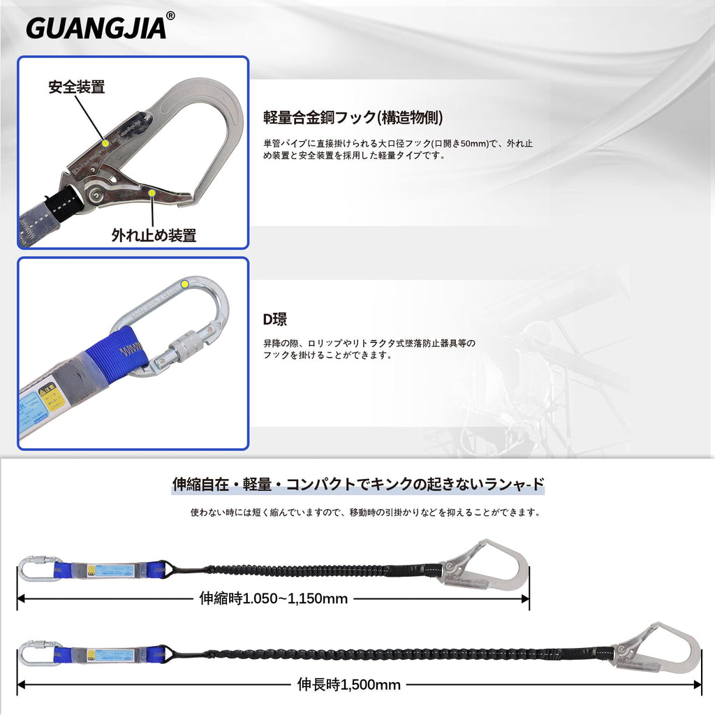 安全帯 胴ベルト 新規格適合 墜落制止用器具 安全帯 二丁掛け 腰ベルト 新規格 2丁掛け 胴ベルト ワンタッチ 電工ベルト 安全帯腰当て 背面Dリング 胴ベルト型安全帯 ランヤード ダブル 落下防止 安全ベルト 調節可能 軽量 合金鍛造 電工 高所作業用
