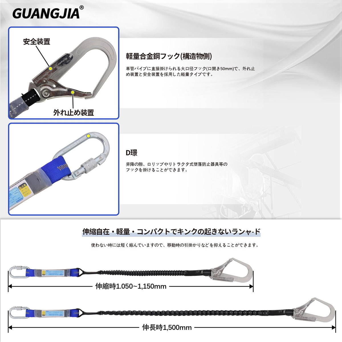 安全帯 胴ベルト 新規格適合 墜落制止用器具 安全帯 二丁掛け 腰ベルト 新規格 2丁掛け 胴ベルト ワンタッチ 電工ベルト 安全帯腰当て 背面Dリング 胴ベルト型安全帯 ランヤード ダブル 落下防止 安全ベルト 調節可能 軽量 合金鍛造 電工 高所作業用